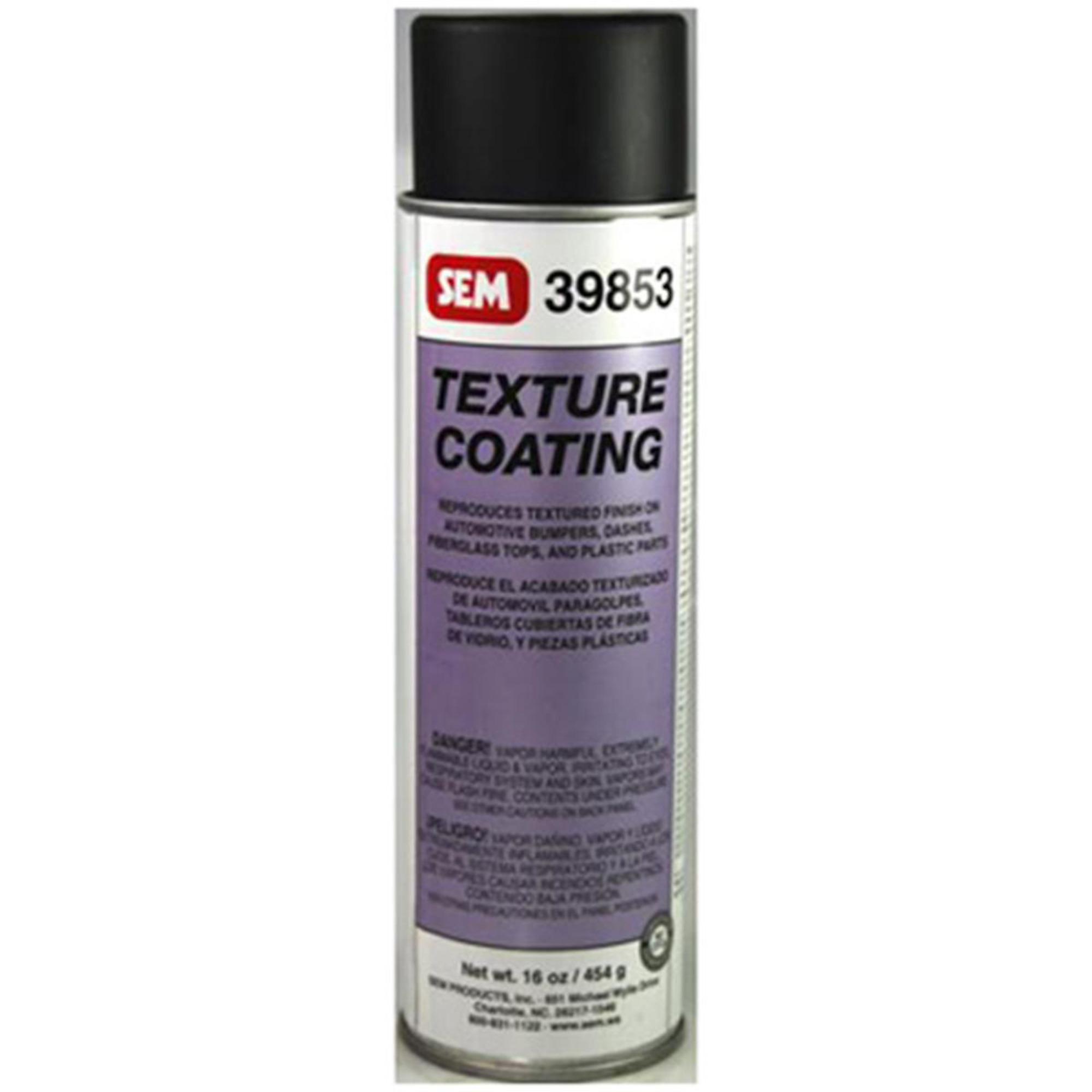 SEM Paints Texture Coating — Flexible Material for Restoring Textured Finish on Bumpers, Dashes, and Plastic Parts, Model# SEM39853
